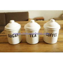 Sunboat Enamel Jars White 15cm Enamel Caster, Castor, Cruet Enamel Kitchenware